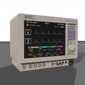 Animated ECG Monitor: Medical Equipment