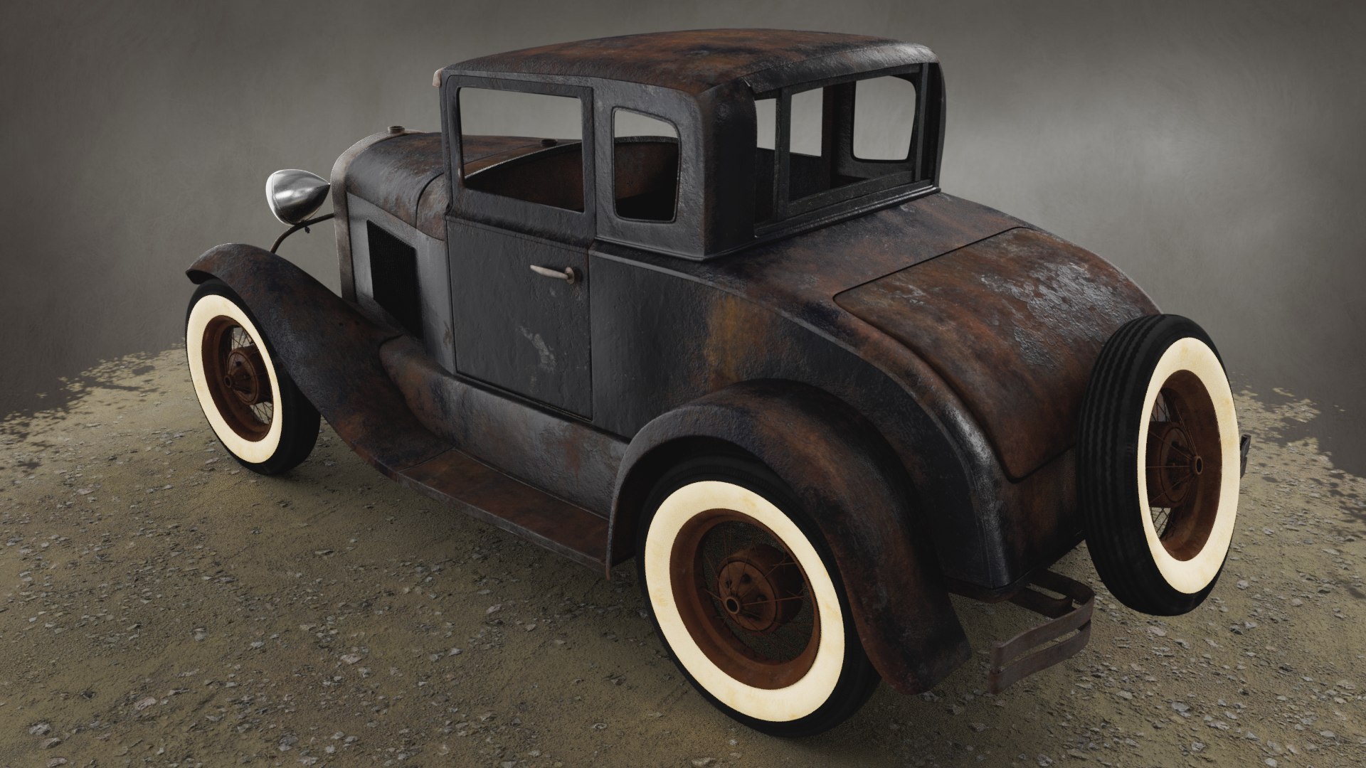 Rusted Model A Ford 3D - TurboSquid 2300468