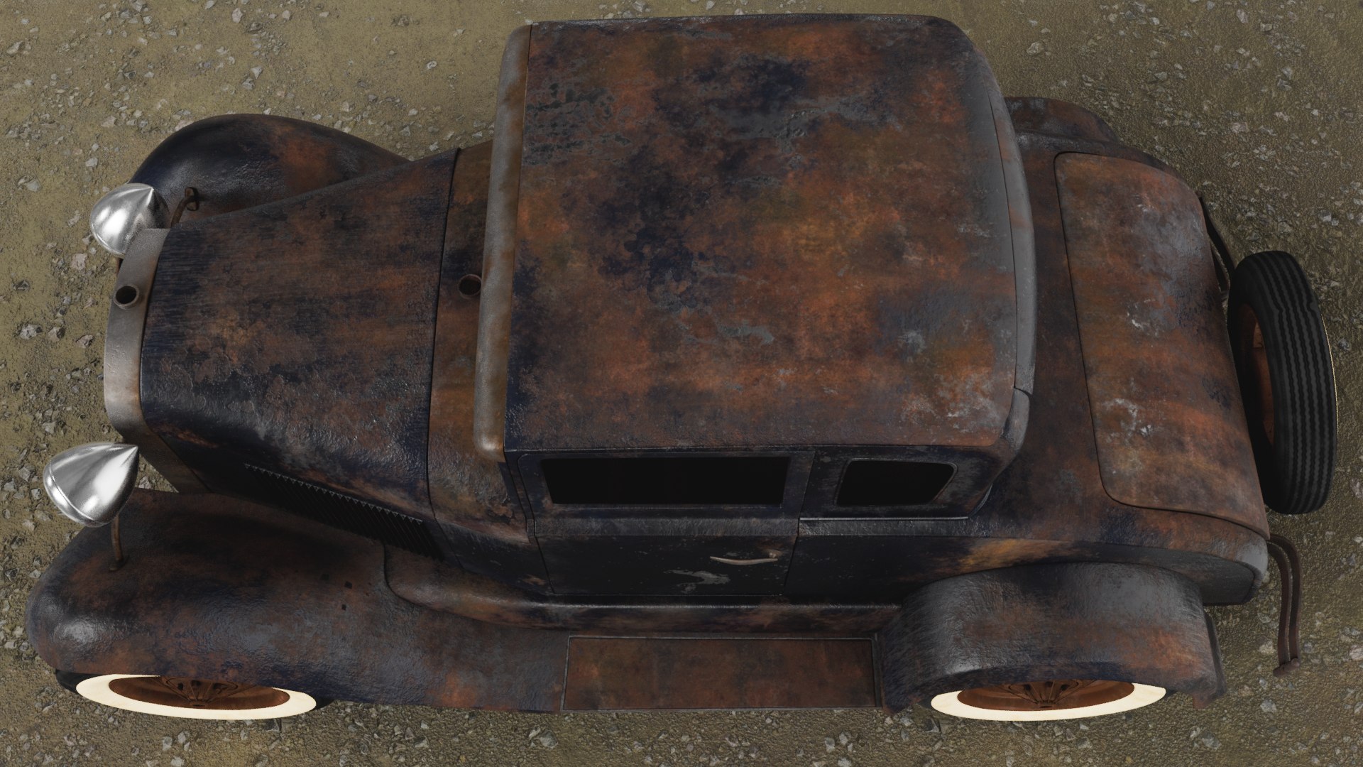 Rusted Model A Ford 3D - TurboSquid 2300468