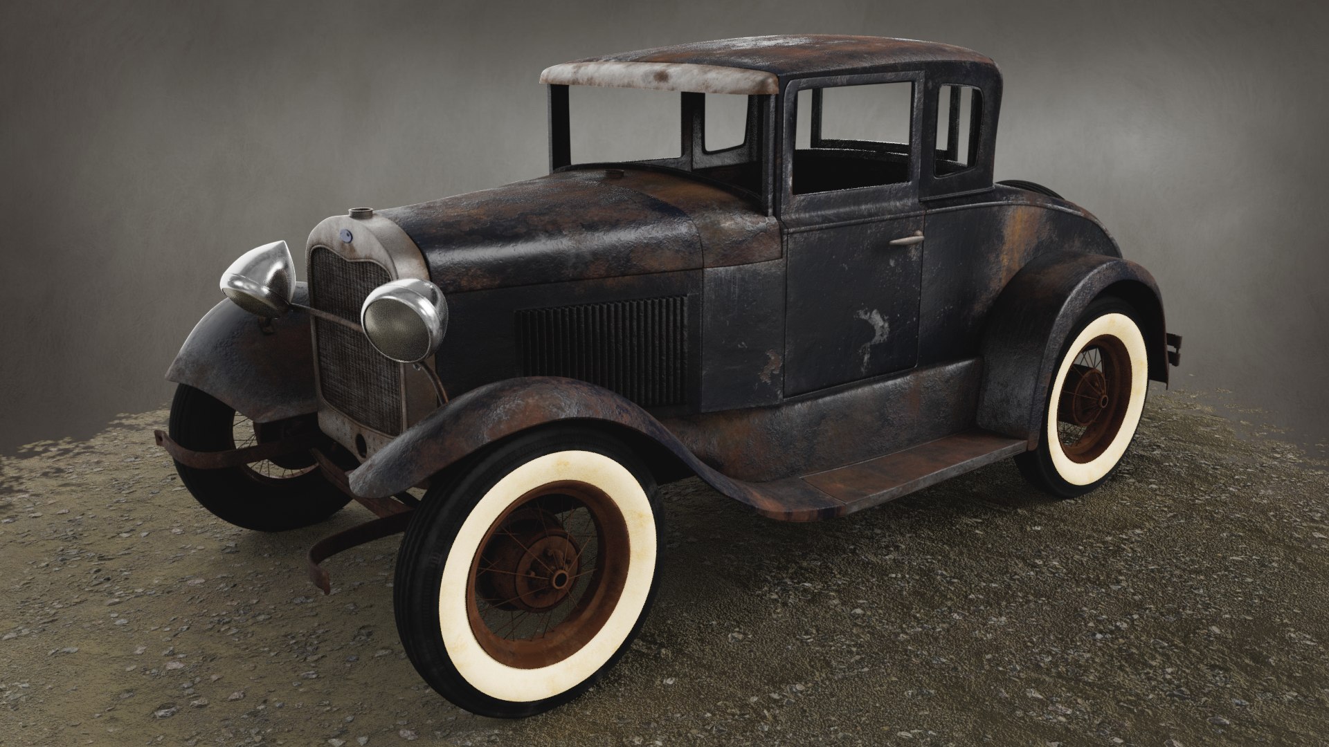 Rusted Model A Ford 3D - TurboSquid 2300468