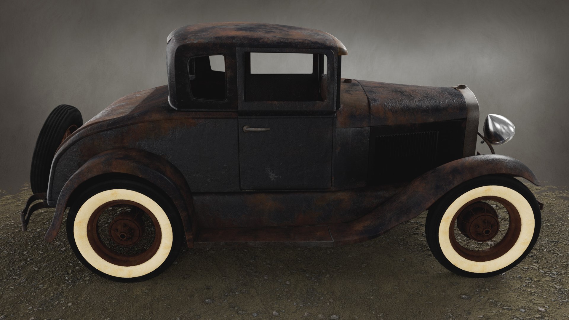 Rusted Model A Ford 3D - TurboSquid 2300468