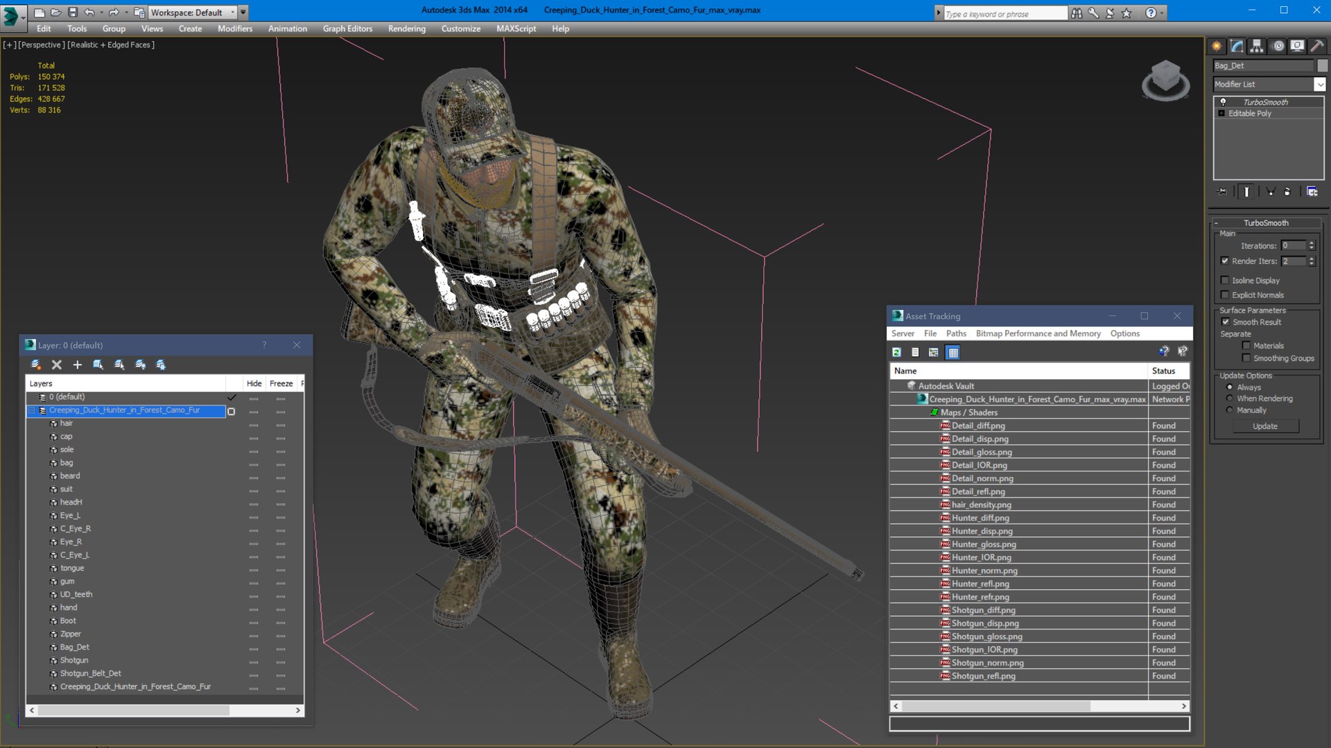 3D Creeping Duck Hunter in Forest Camo Fur https://p.turbosquid.com/ts-thumb/qE/V6QuXt/4j/creepingduckhunterinforestcamofurvray3dmodel021/jpg/1663281527/1920x1080/fit_q87/f375e3a083f5e9546a7a4216c222077602d04687/creepingduckhunterinforestcamofurvray3dmodel021.jpg