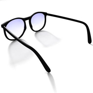 glasses black frame 3d obj