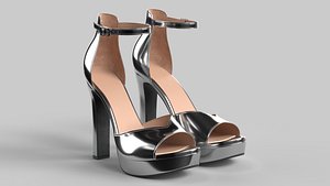 Unbranded Sandal 03 Women Platform Sandal grey 3D