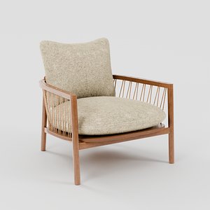 Modern Wooden Lounge Armchair