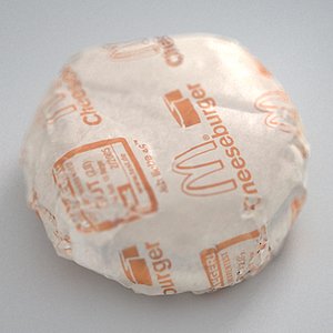 cheeseburger wrapped 3d model