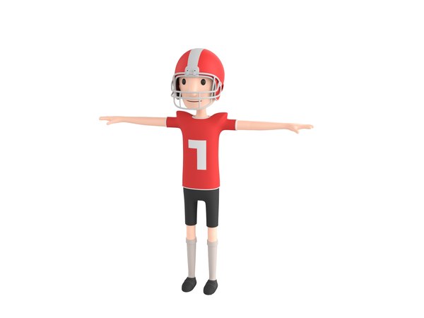 3D CartoonMan048 Football Player