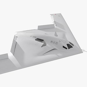 3D Strategic B-21 Raider Jet White Rigged for Maya