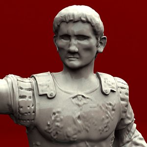 statue augustus emperor 3d obj