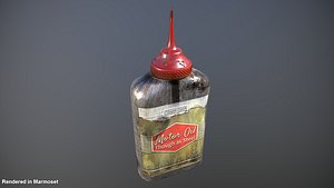 Greasy Tin Oil Can 3D model