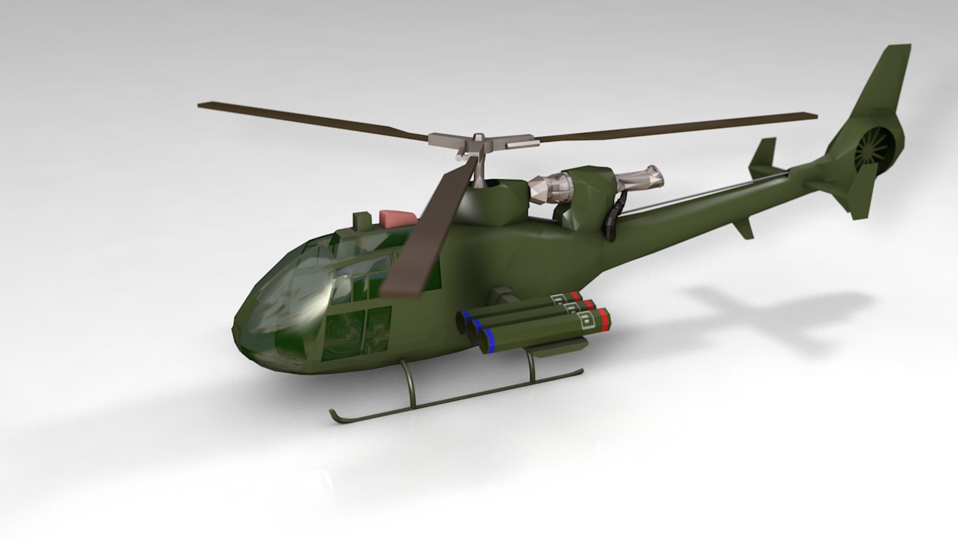 3D Model Military Gazelle Helicopter - TurboSquid 1370803