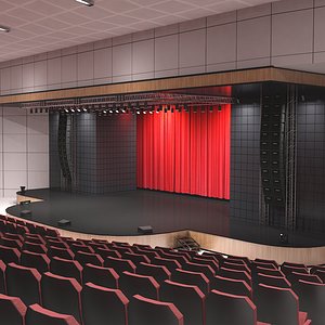 theater room stage 3D model