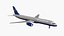 United Airlines Boeing 757 Rigged for Maya model