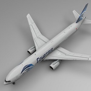 3D egyptair boeing 777-300er l536 model