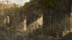 3D Abandoned Ancient Roman Baths model