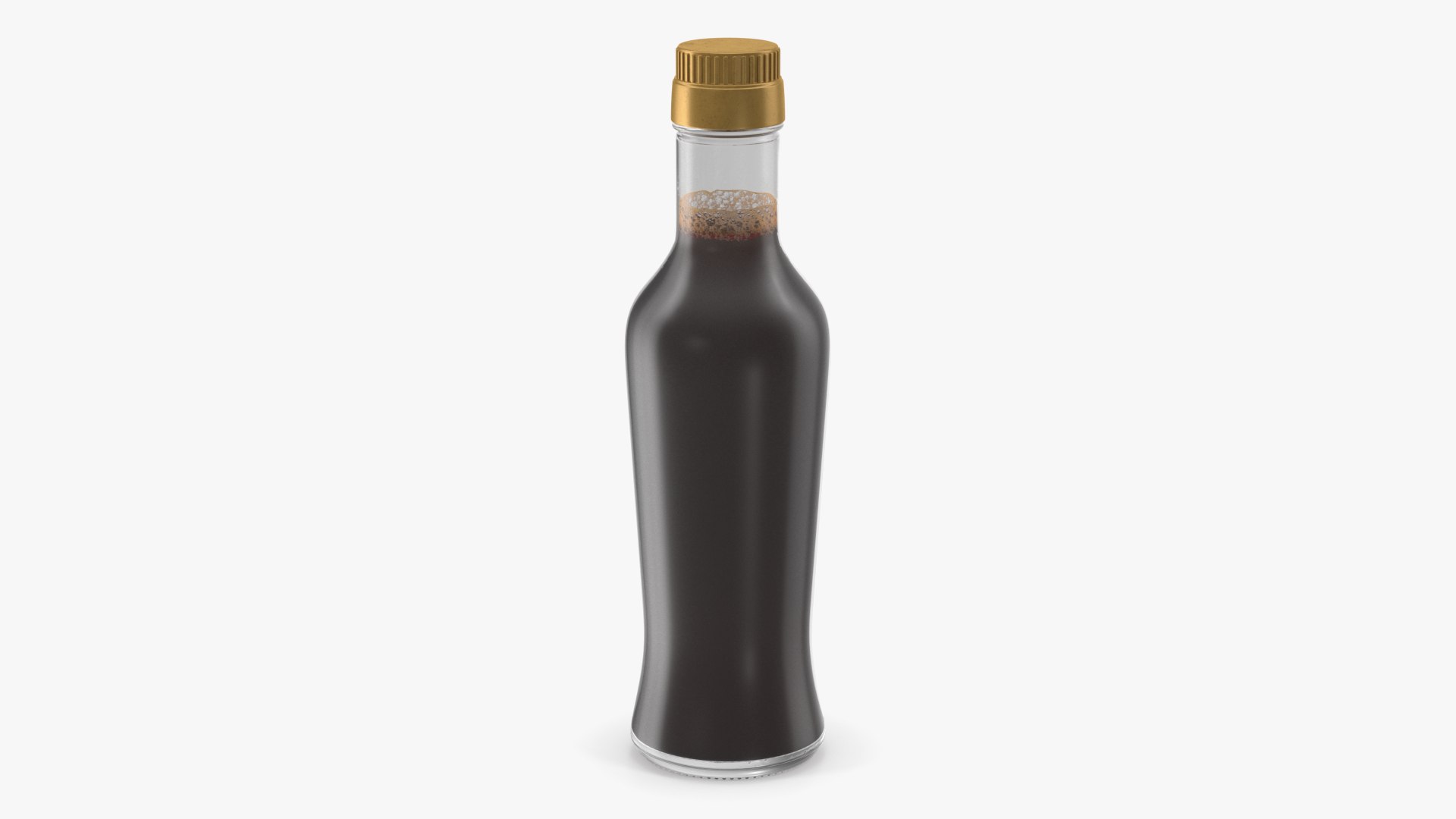 Premium Soy Sauce Bottle 3D model preview