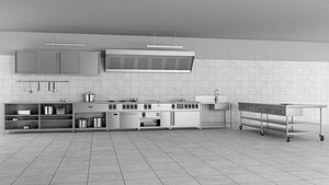 3D commercial kitchen model