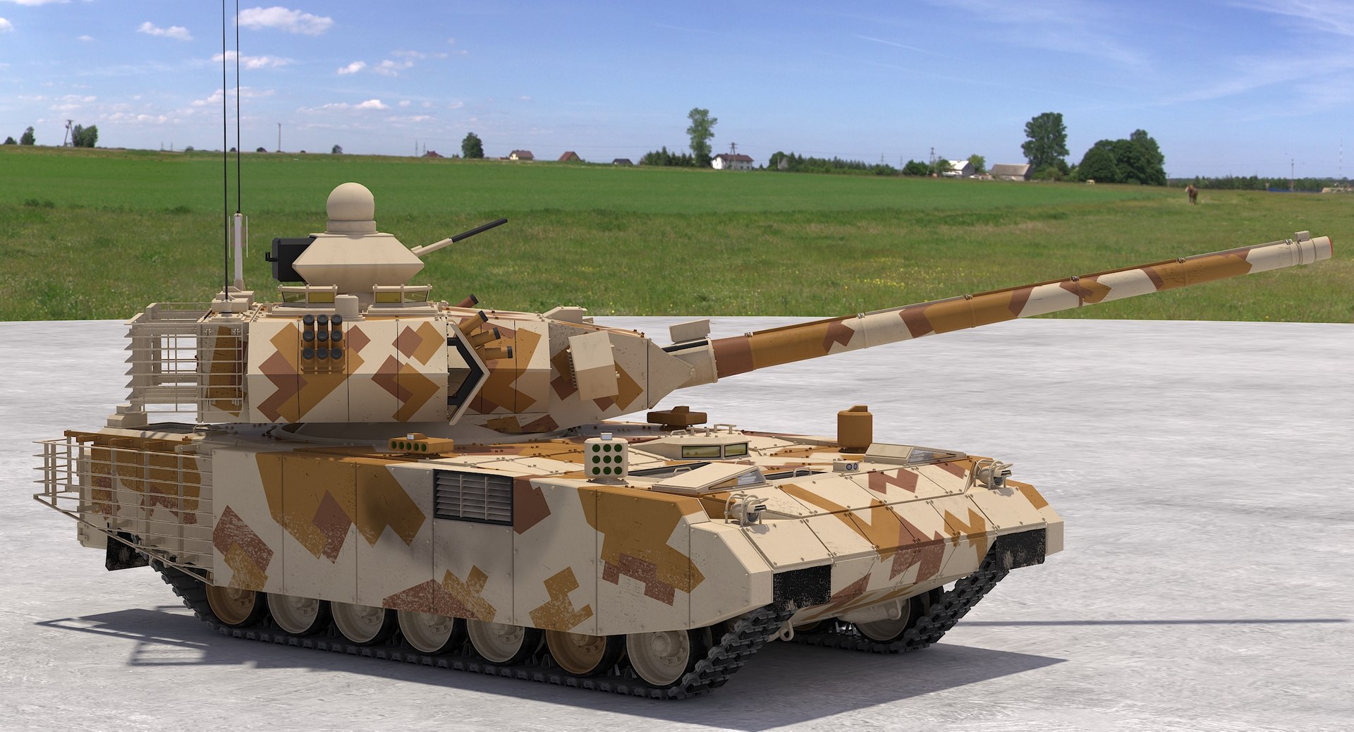 T-100 object-189 tank desert 3D - TurboSquid 1227603