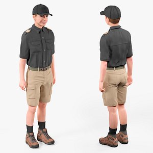 Smiling Boy Wearing Casual Clothes 3D model