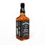 3d model of jack daniel whiskey bottle
