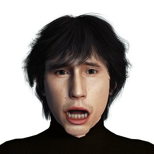 Adam Driver 3D Rigged model ready for animation model