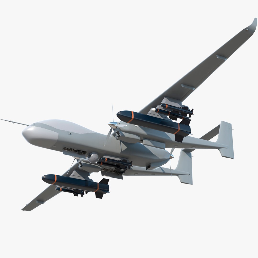 3D Twin-Boom Unmanned Combat Aerial Vehicle Rigged - TurboSquid 2055963