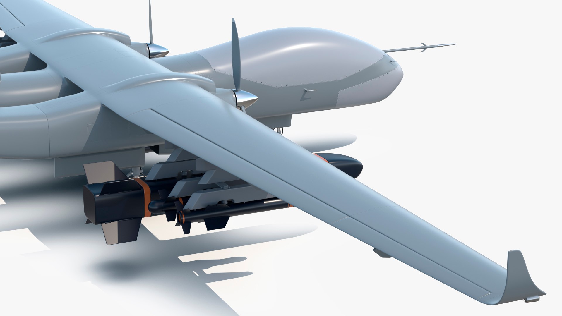 3D Twin-Boom Unmanned Combat Aerial Vehicle Rigged - TurboSquid 2055963