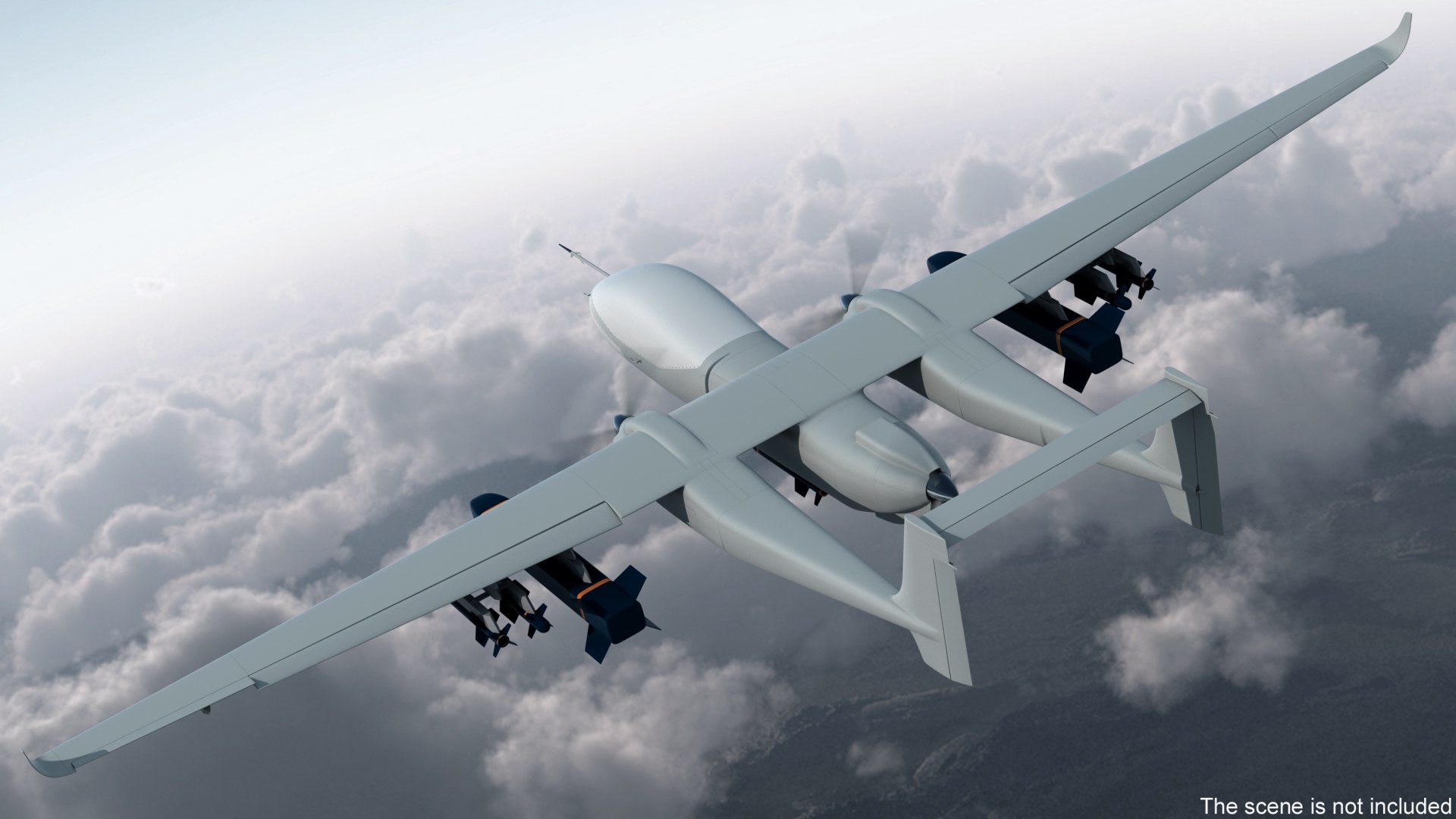 3D TwinBoom Unmanned Combat Aerial Vehicle Rigged TurboSquid 2055963