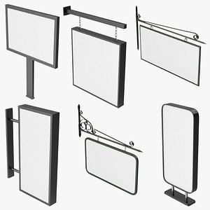 3D model Street Billboards