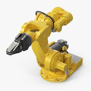 Industrial Robot with Gripper Rigged for Maya 3D model