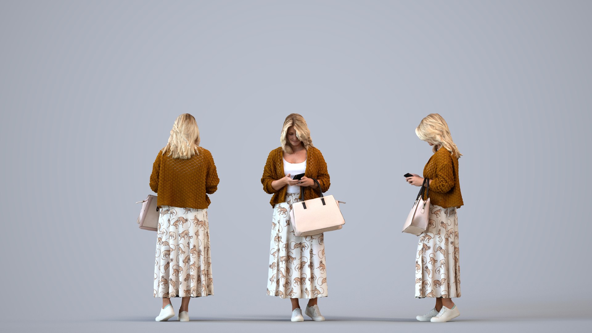 00451Kyrsten023 - Adult Caucasian woman standing in public space with smartphone and bag 3D model https://p.turbosquid.com/ts-thumb/qF/YNM8rU/Mf/00451_kyrsten023_state2_frame_0001/jpg/1773164010/1920x1080/fit_q87/5b5a1e6073f240ca1af105385bd1089c1e41a83b/00451_kyrsten023_state2_frame_0001.jpg