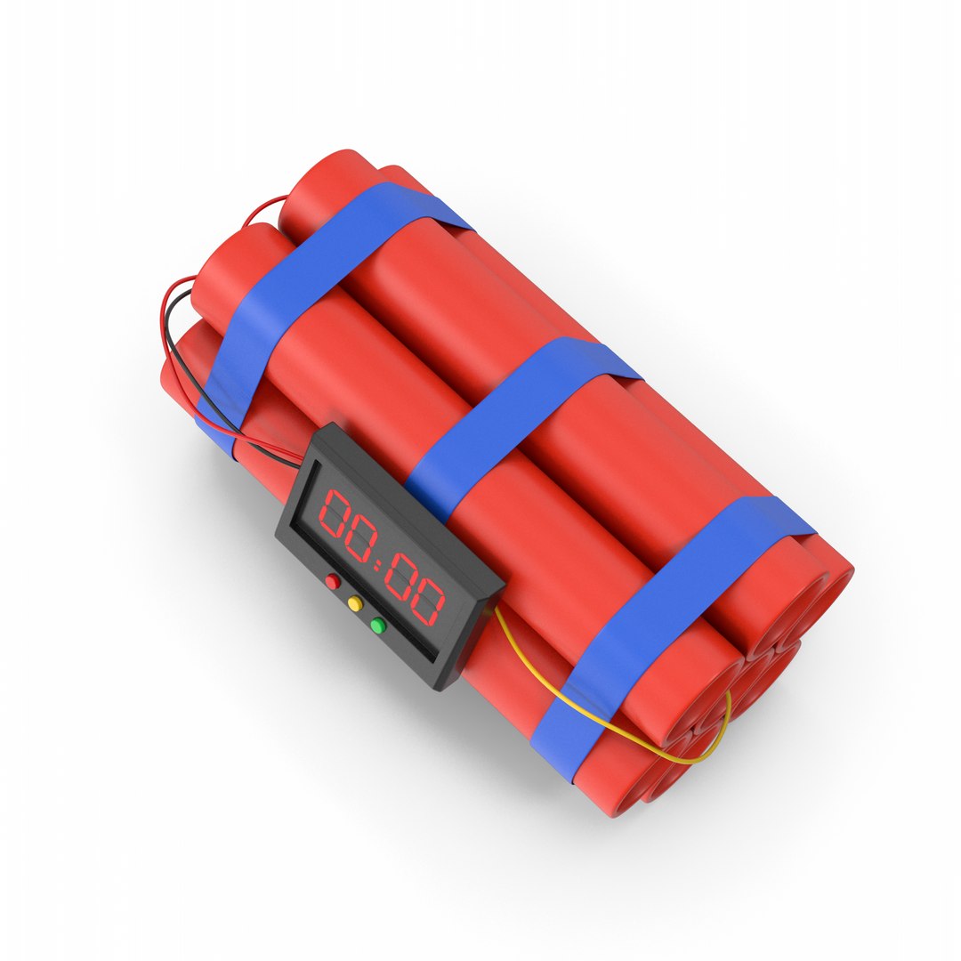 3D Dynamite With Timer - TurboSquid 2205845