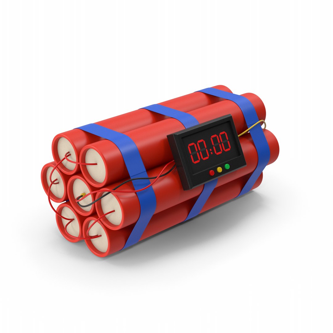 3D Dynamite With Timer - TurboSquid 2205845