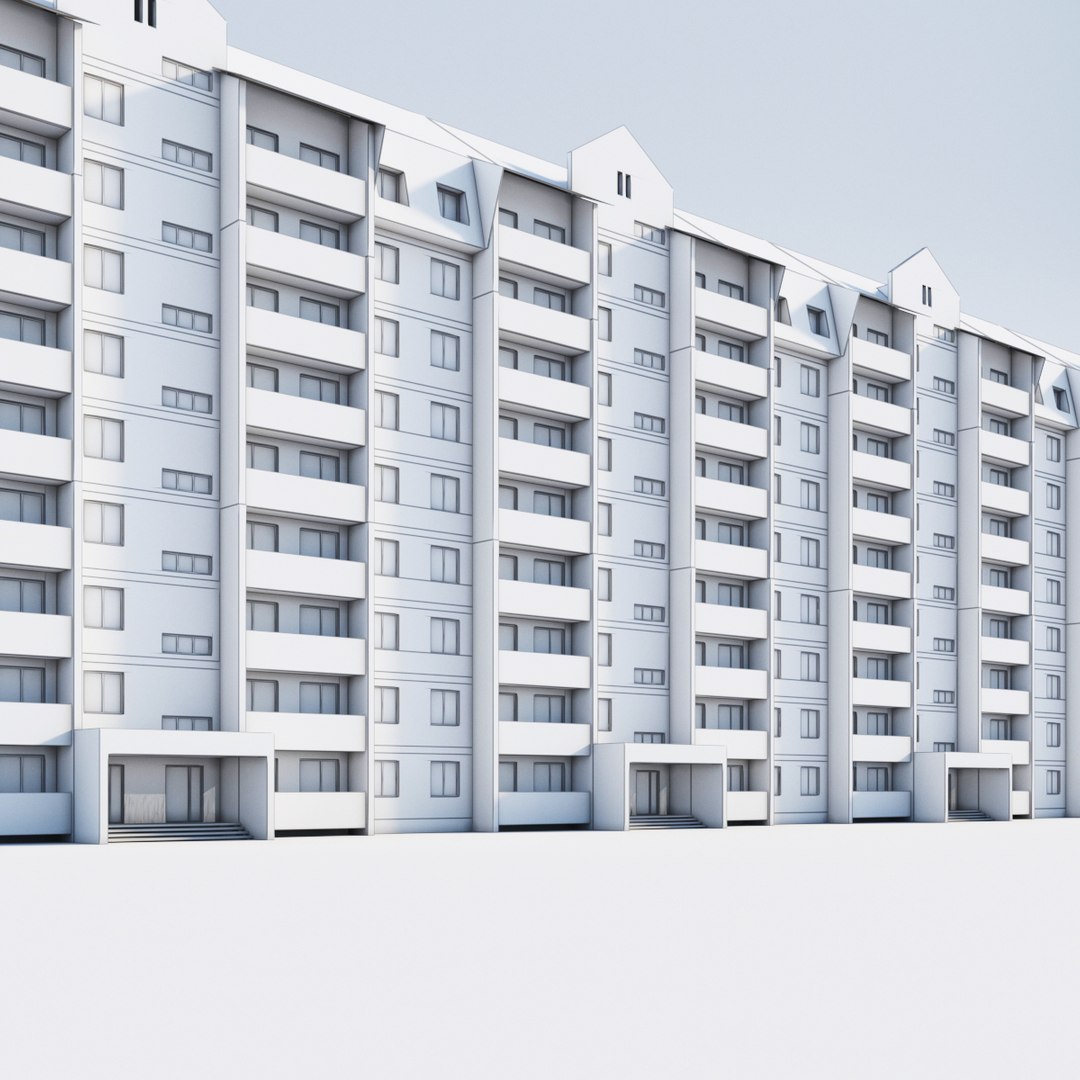 3d Building Residential Model