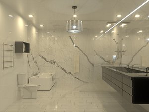 Bathroom Design - Cinema 4D R20 Octane model