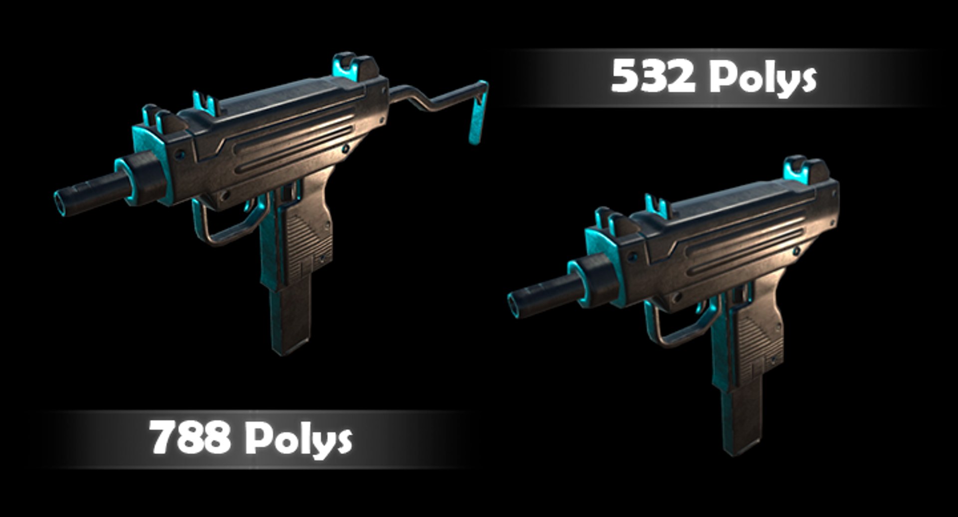 3D uzi gun model - TurboSquid 1301413