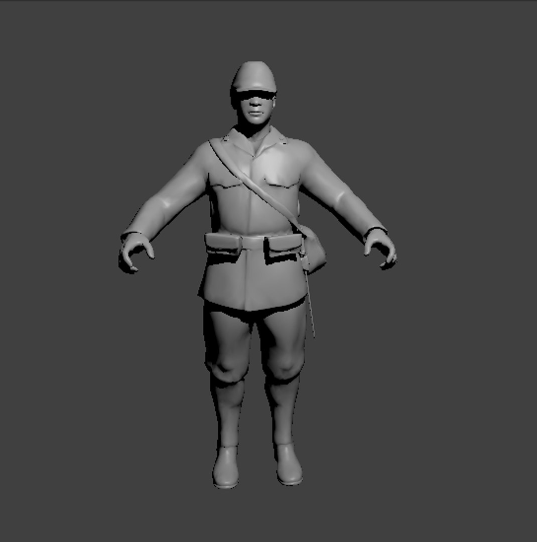 Japanese Soldier Model - TurboSquid 1325134