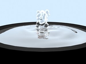 drop water splashing 3d model