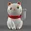 3d maneki neko model