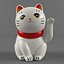 3d maneki neko model
