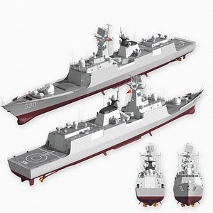 Type 054A guided missile frigate Chinese People Liberation Army Navy 3D