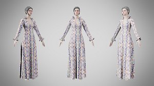 Dress 29 Soft Petal Mosaic 3D model