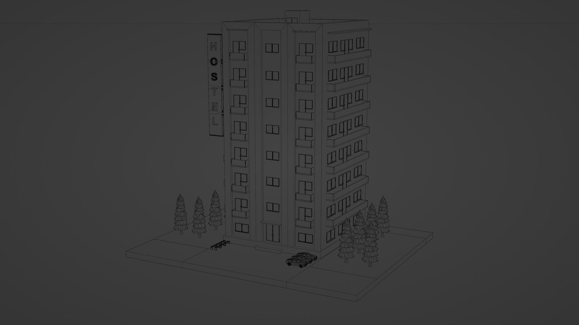 3D Low Poly Hostel Model - TurboSquid 2117010