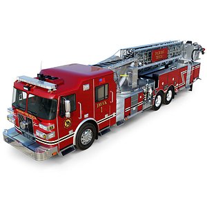 Fire Truck Aerial Platform Palm Bay 3D model