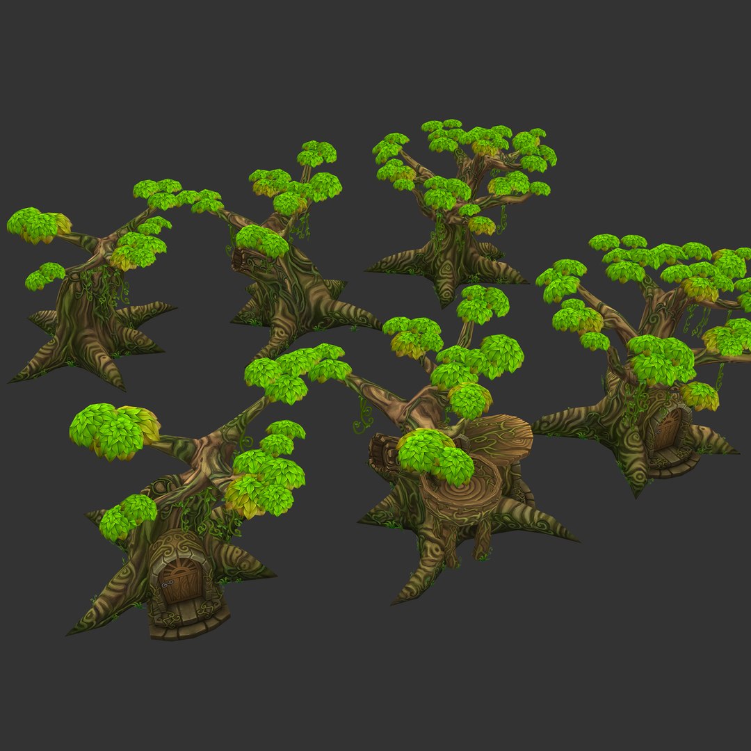 3d Fantasy Floating Islands Environment Model