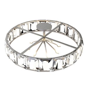 3D architectural visualization harlow crystal chandelier model