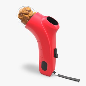 3D Puppy Snack Thrower Red with Food
