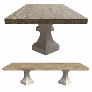 Restoration Hardware Diamond Rectangular Dining Table