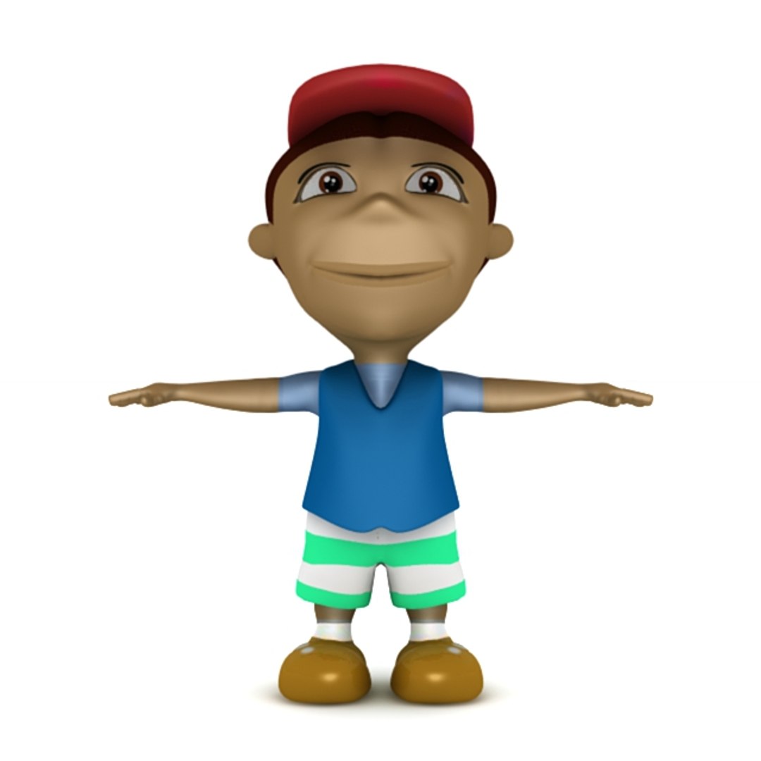 boy cartoon 3d model