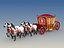 Coach with Horses - Animated